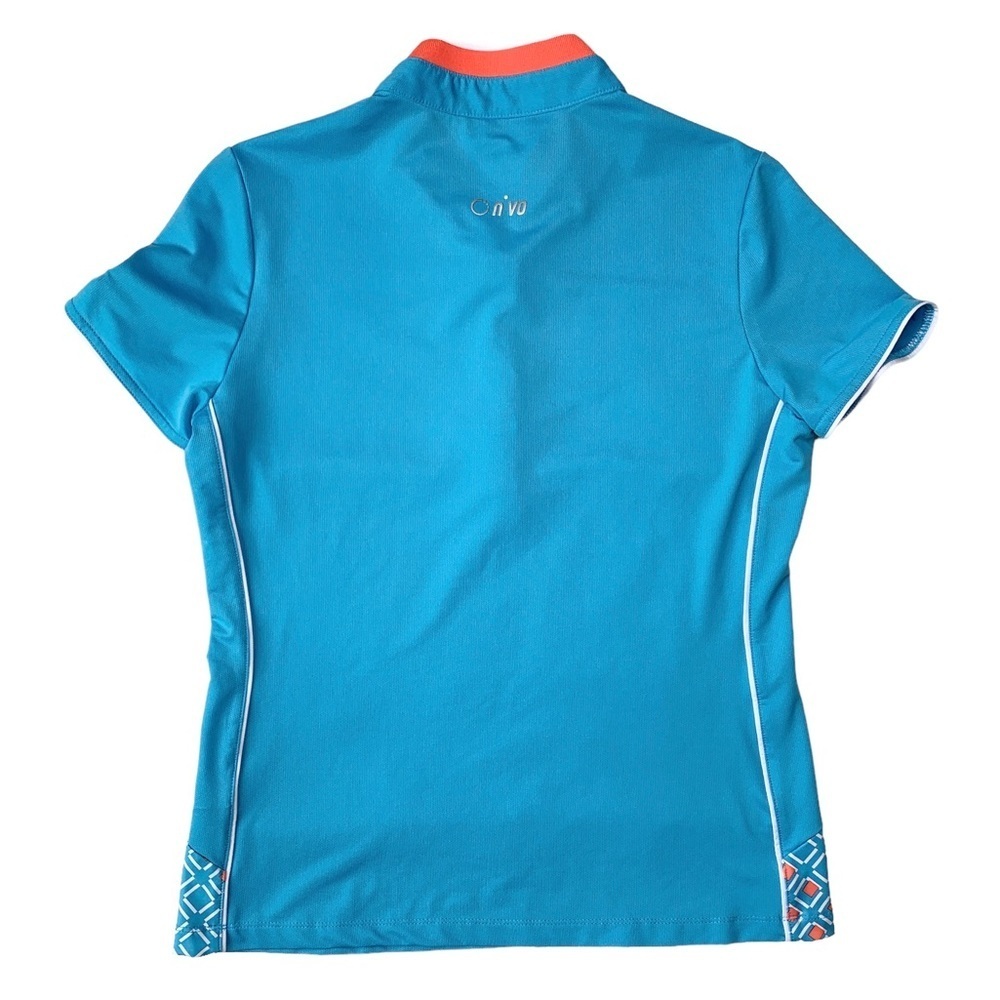 Nivo Short Sleeve Golf Polo Teal Blue Sz S - Picture 2 of 5